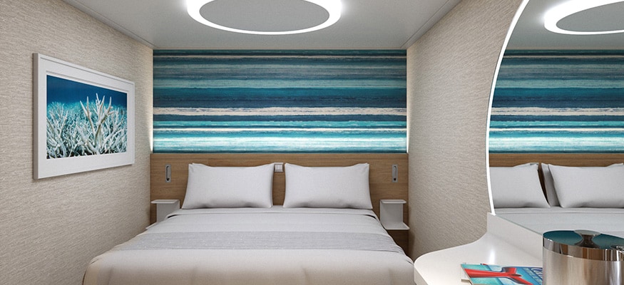 Carnival Mardi Gras Interior stateroom — representative Carnival photo