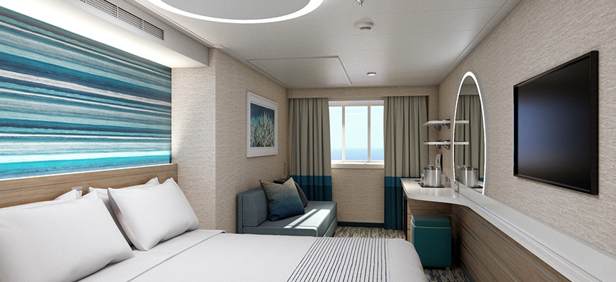 Carnival Mardi Gras Ocean View stateroom — representative Carnival photo