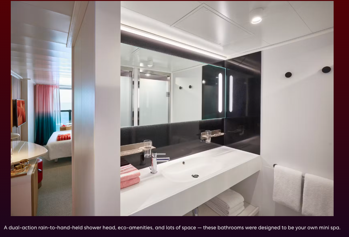 XL bathroom · separate shower and water closet visible in the mirror